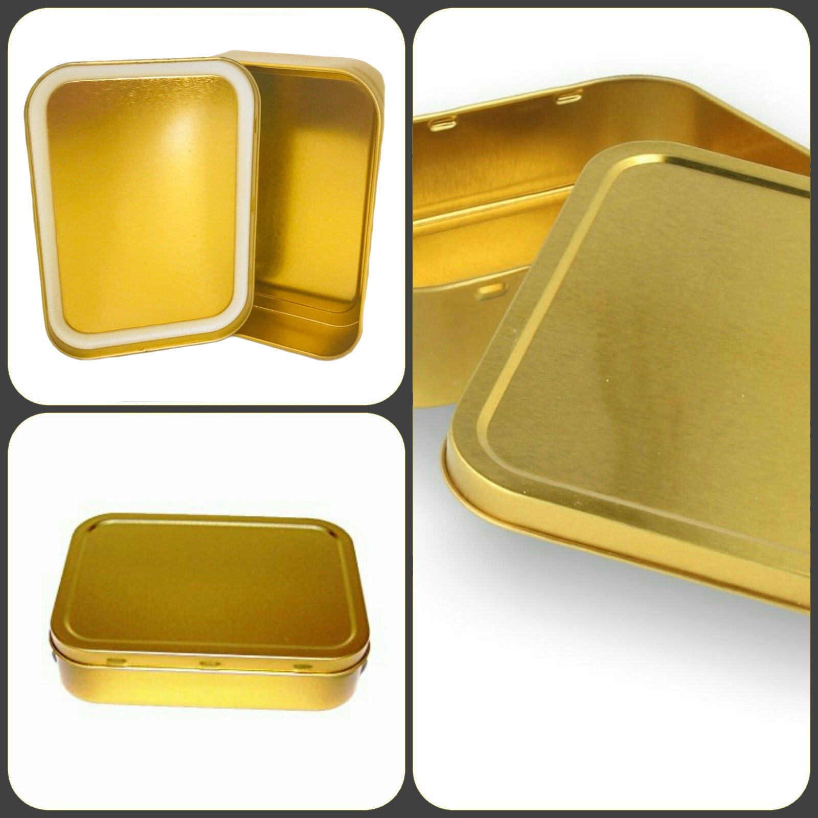 1oz tobacco tin Murray's Dark Cloud c1900s like finish with ease.Tins superficial likeness to silver is skin deep though 1oz Polished Stainless Steel Tobacco